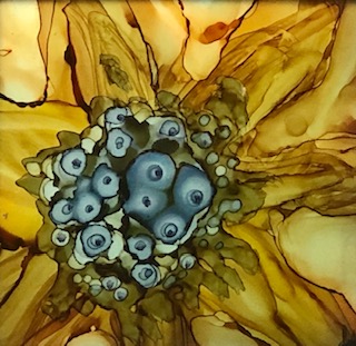 Sunflower - Alcohol ink picture