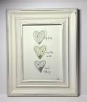 He fills my life with good things - watercolor hearts