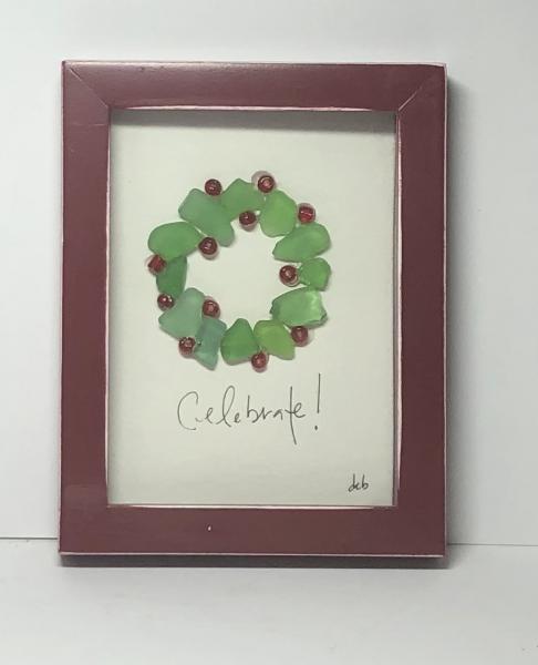 Christmas - sea glass wreath picture