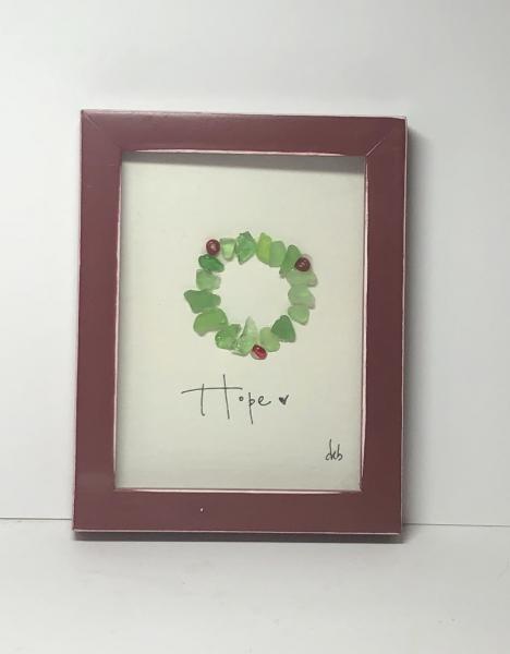 Christmas - sea glass wreath picture