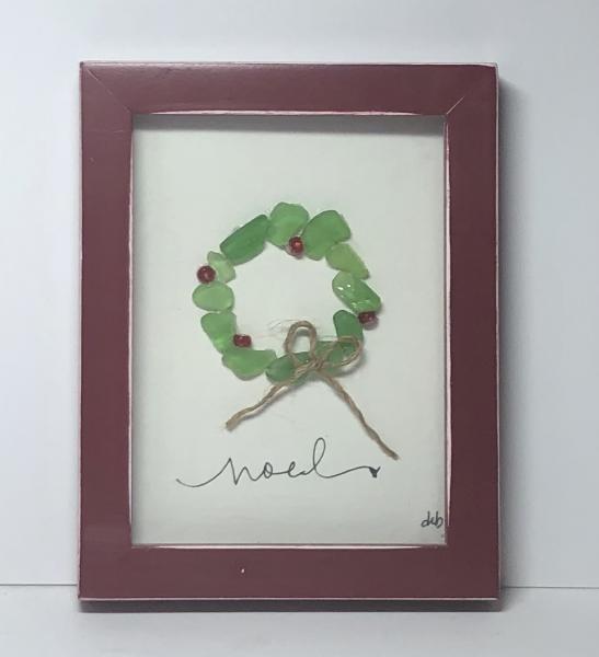 Christmas - sea glass wreath picture