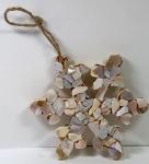 Abalone snowflake ornament