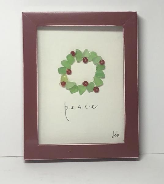 Christmas - sea glass wreath picture