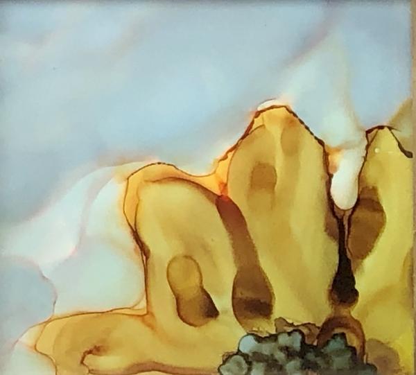 Sunflower - Alcohol ink picture