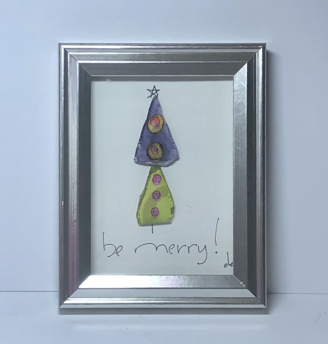 Funky colored Christmas trees picture