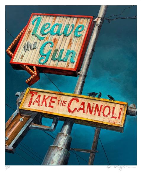 "Leave the Cannoli" Embellished Giclèe