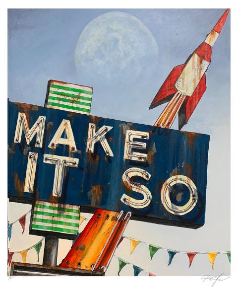 "Make it So", Paint Embellished Giclèe picture