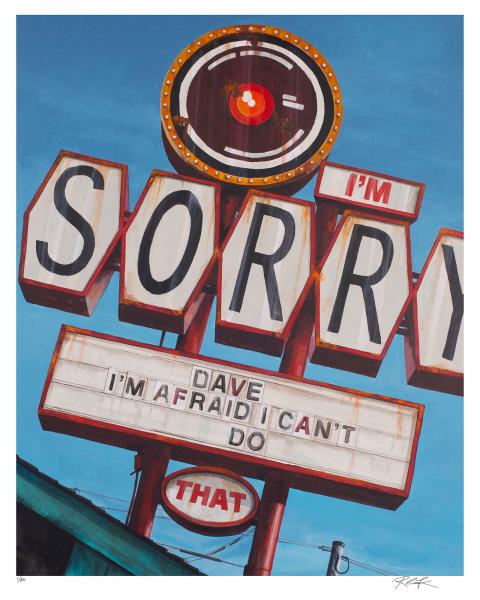 "Sorry Dave" Embellished Giclèe