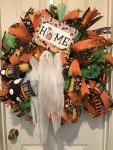 Halloween ghost wreath