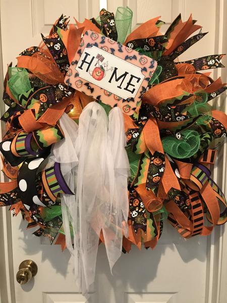 Halloween ghost wreath picture