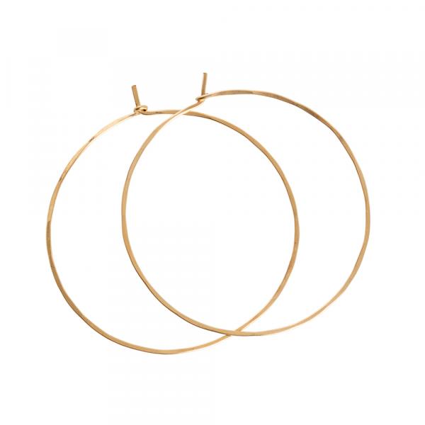 Hammered Gold Hoops picture