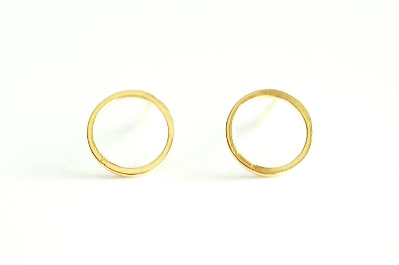 Gold Circle Studs