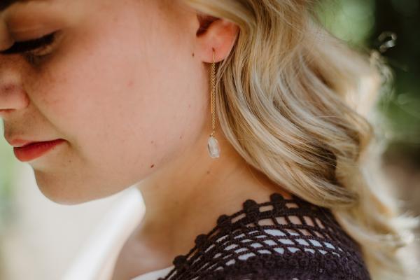 Clear Quartz Thread Earrings picture