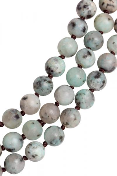 Green Dalmatian Beaded Necklace picture