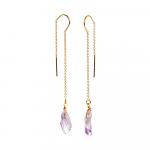 Amethyst Thread Earrings