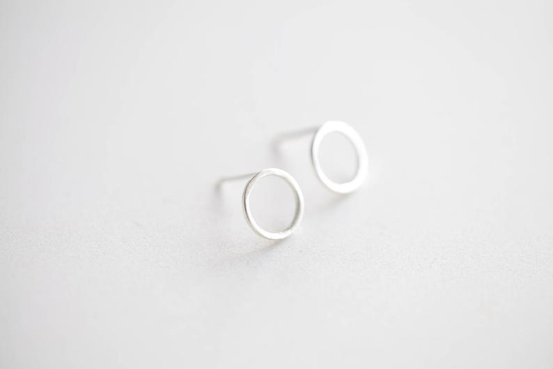 Sterling Silver Circle Studs