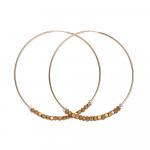 Gold African Beaded Hoops