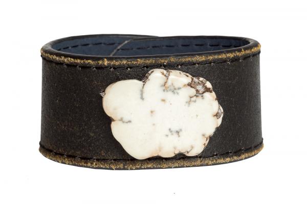 White Turquoise Leather Bracelet picture