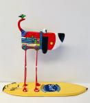 Surf Dog on Banana Board