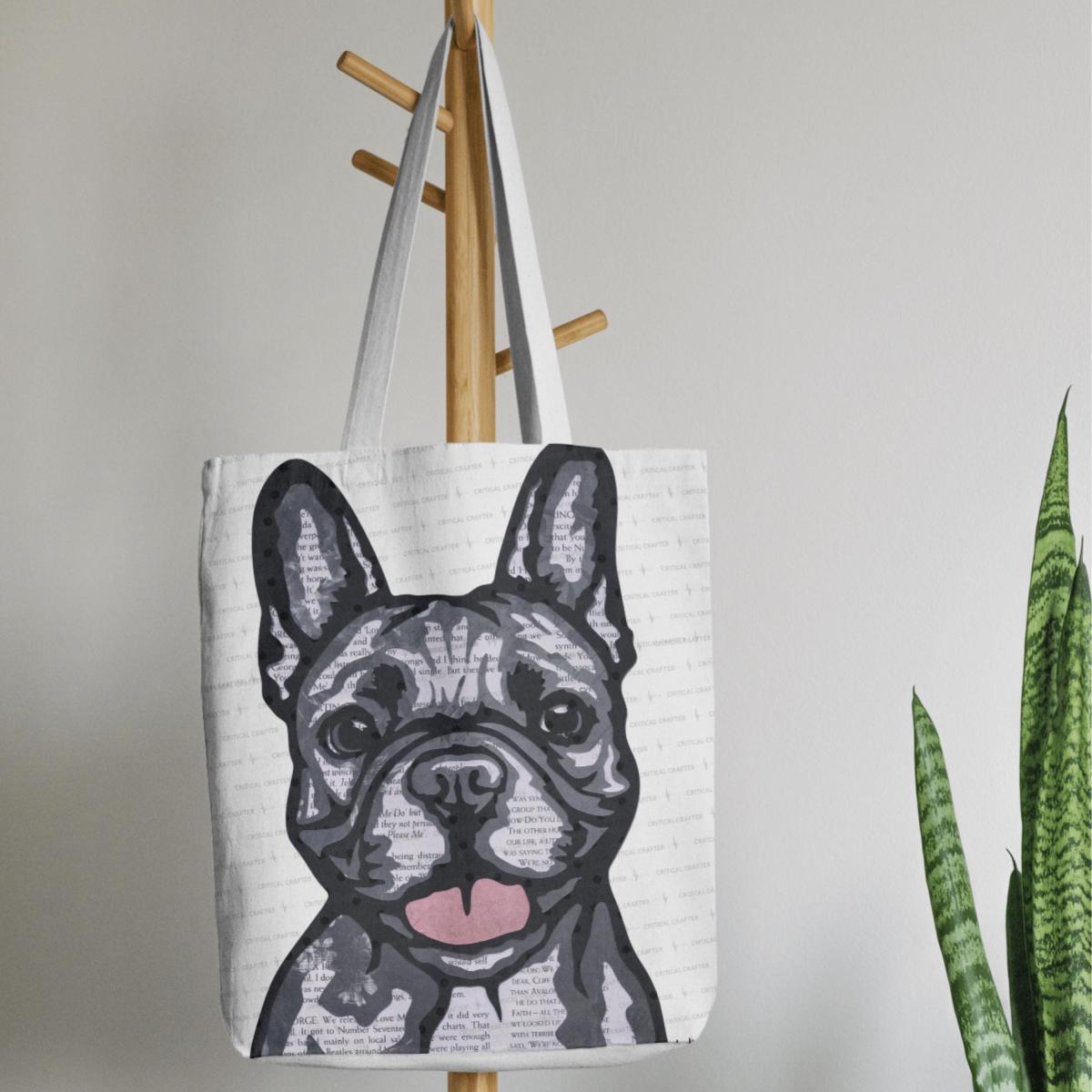 French Bulldog Paper Collage Art Print | Frenchie Wall Art (Instant Download) picture