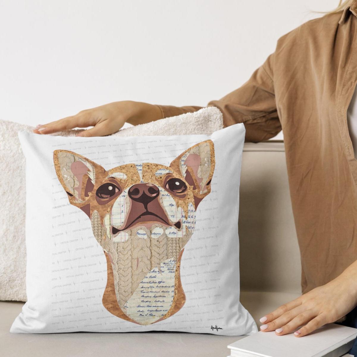 Chihuahua Paper Collage Art Print | Yorkshire Terrier Wall Art (Instant Download) picture
