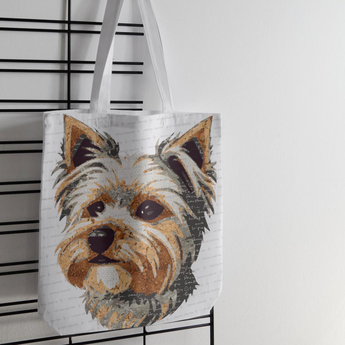 Yorkie Paper Collage Art Print | Yorkshire Terrier Wall Art (Instant Download) picture