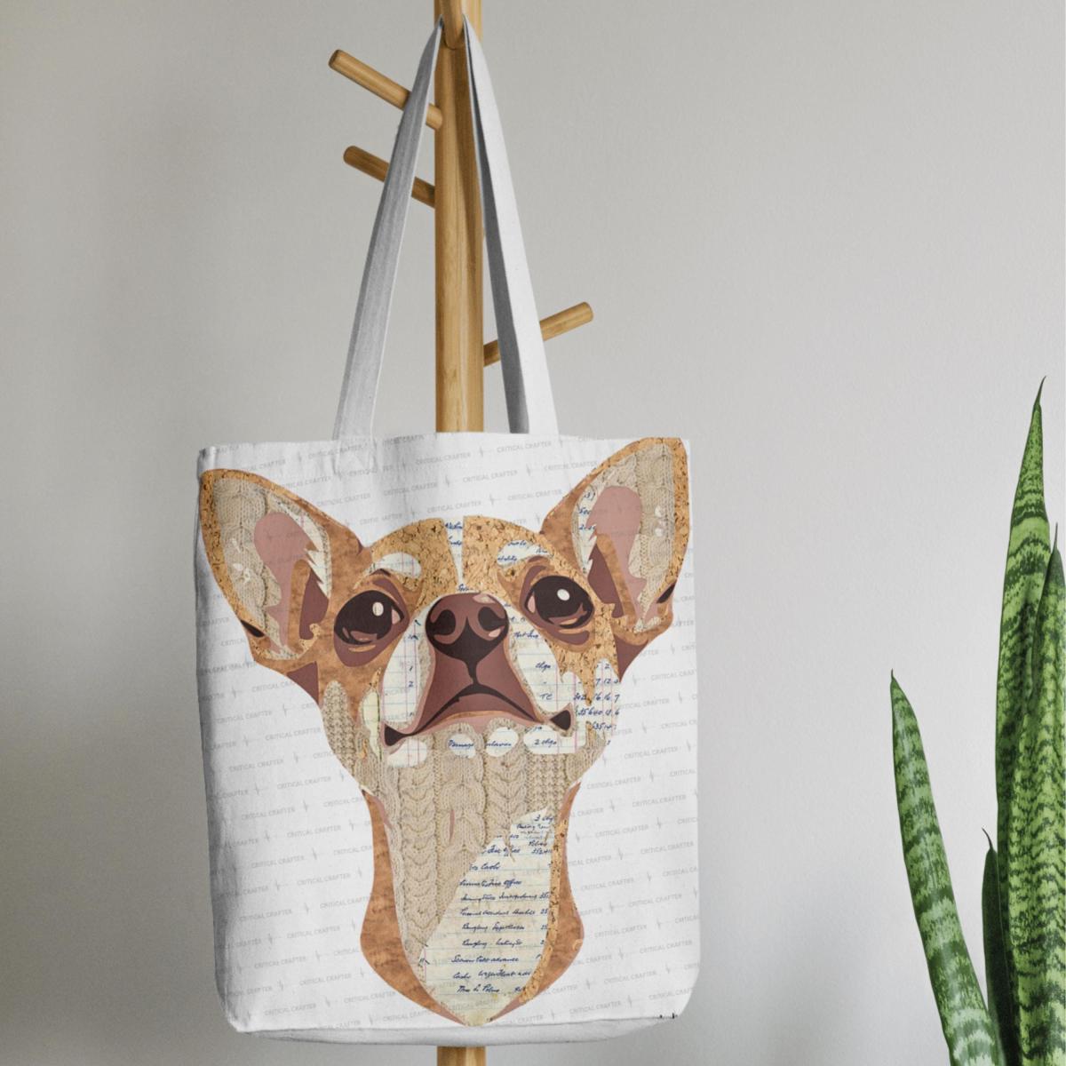 Chihuahua Paper Collage Art Print | Yorkshire Terrier Wall Art (Instant Download) picture