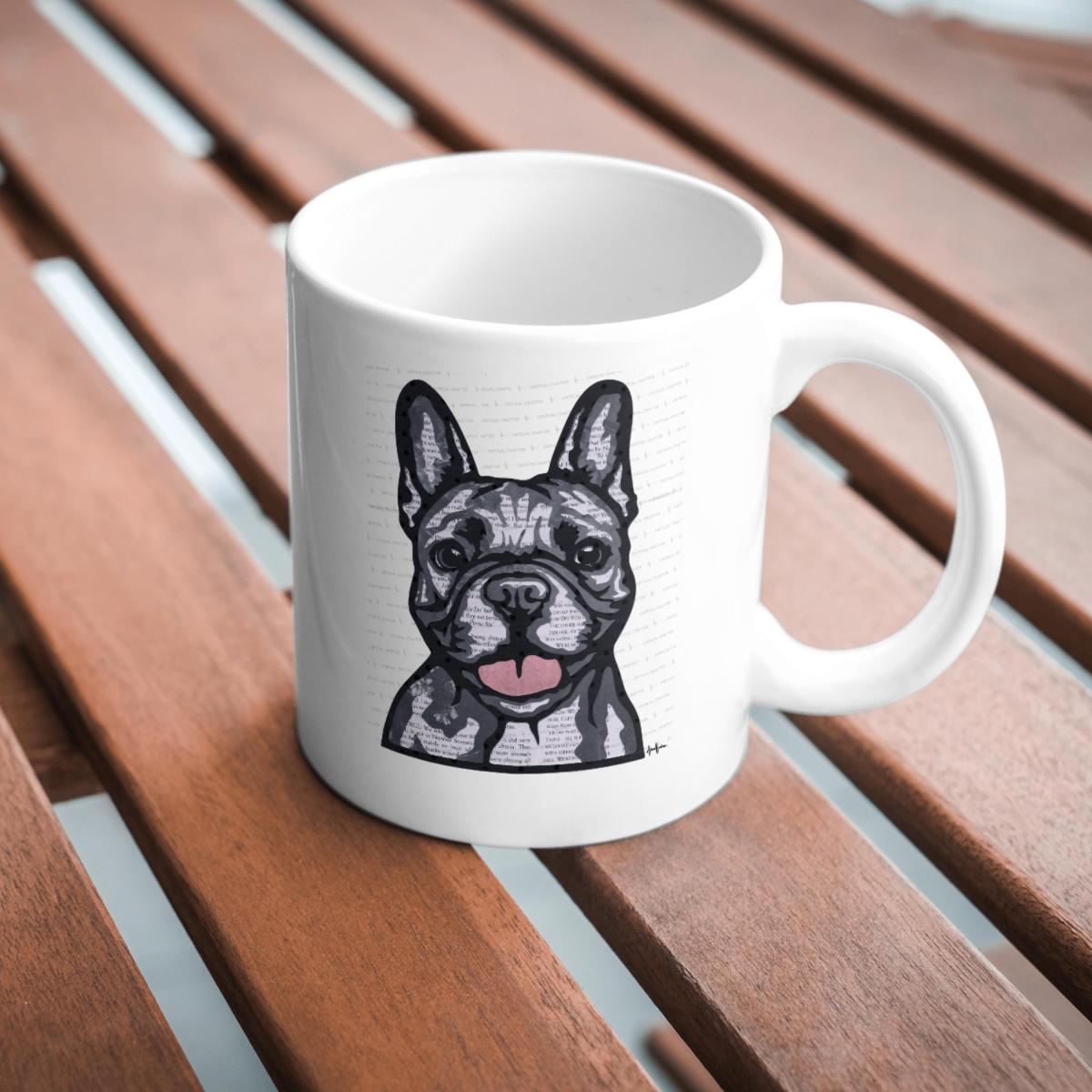 French Bulldog Paper Collage Art Print | Frenchie Wall Art (Instant Download) picture