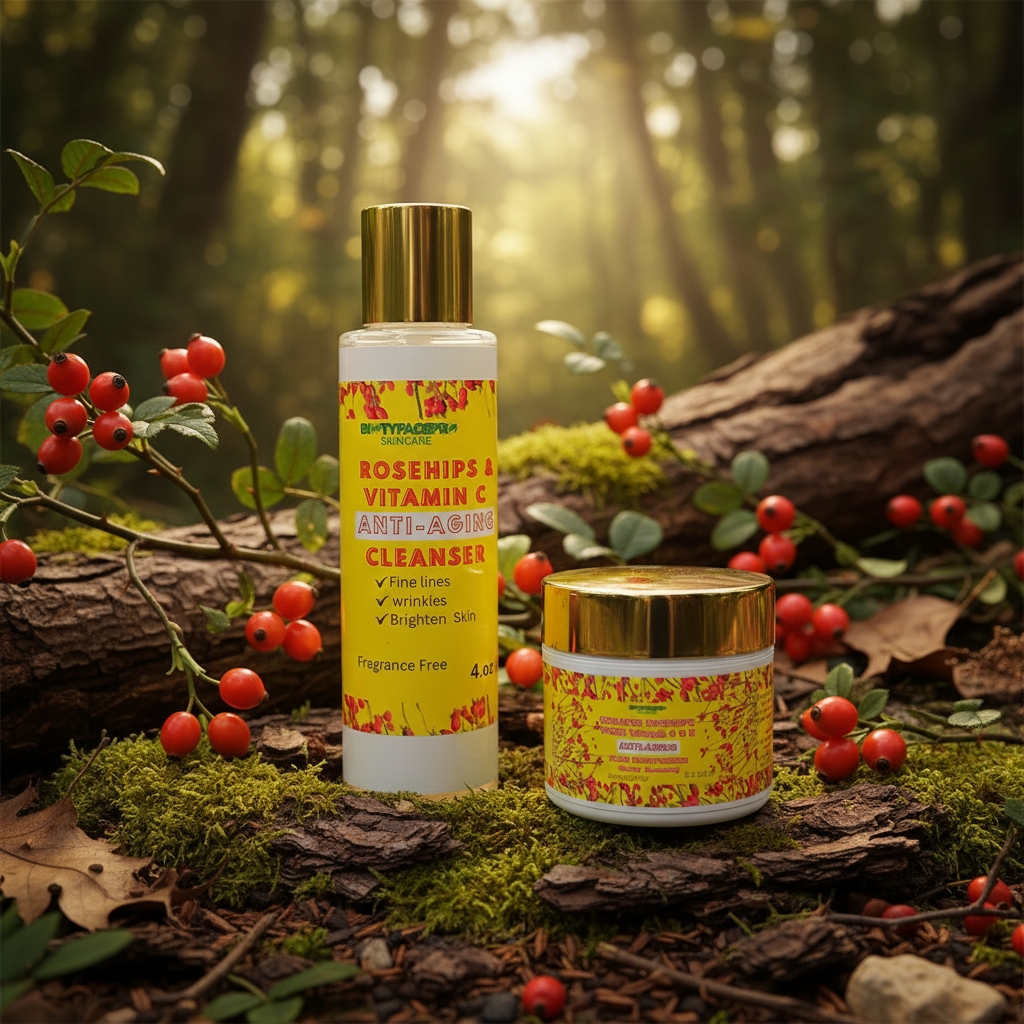 Anti-Aging Organic Rosehips & Vitamin C Cleanser & Moisturizer picture
