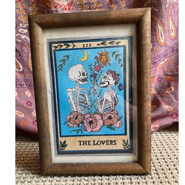 5x7 print of the lovers tarot card