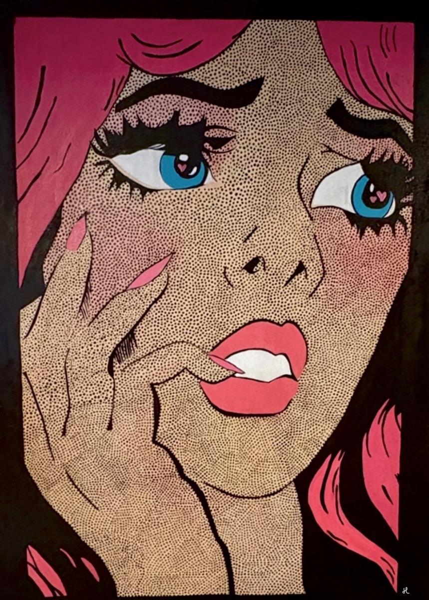 pink lady print picture