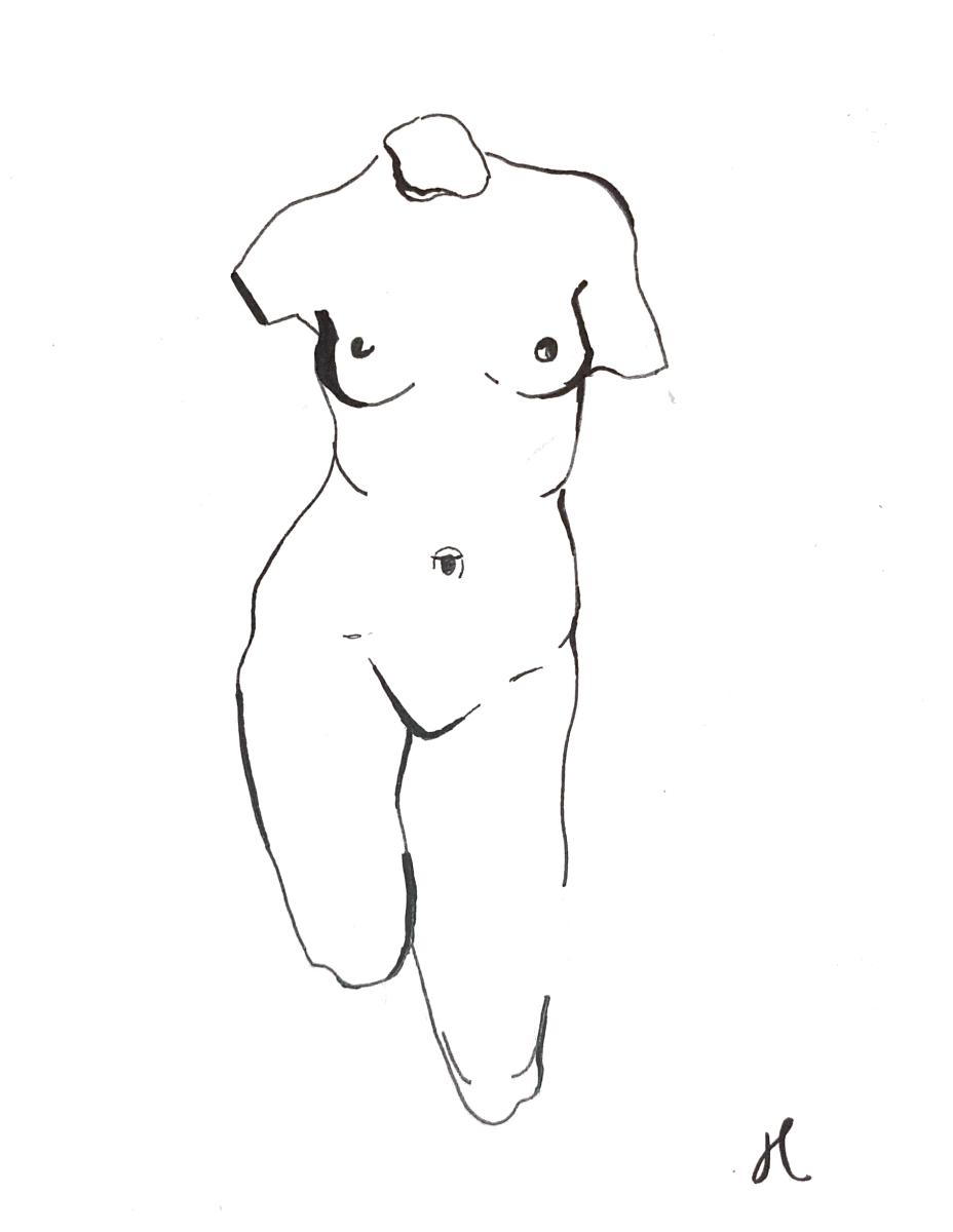 red ink 5x7 women's natural beauty print picture