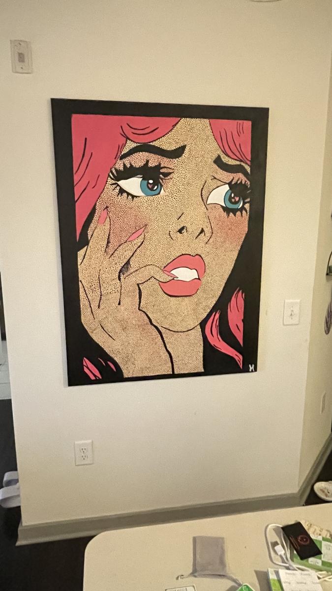 pink lady print picture