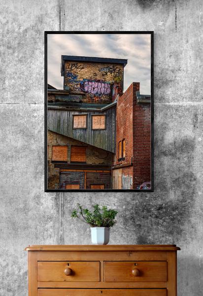 "Brickworks with Plywood and Graffiti" picture