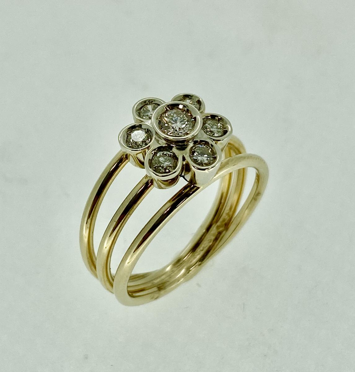 Diamond Cluster Coil Ring picture