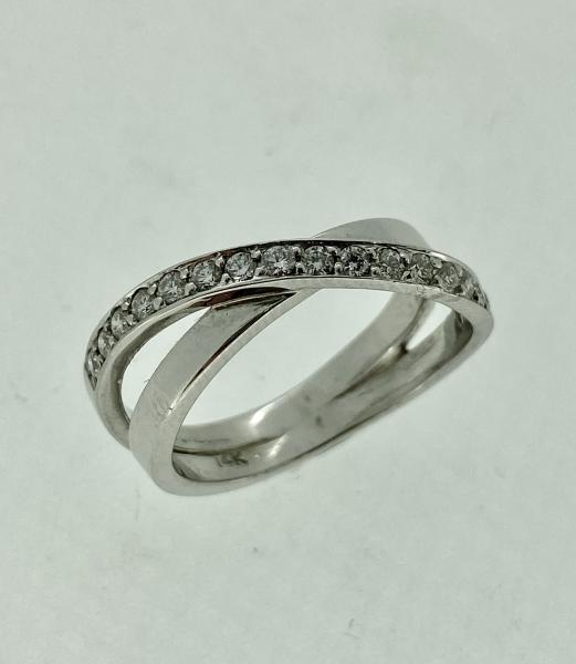 Diamond Crossover Coil Ring picture