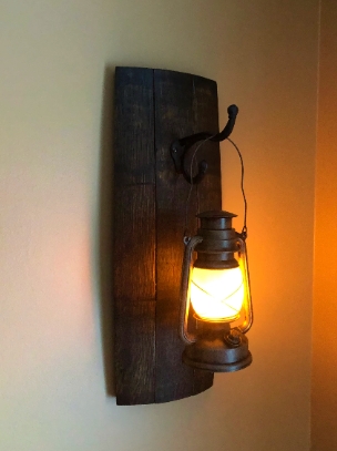 Barrel Sconce with Lantern Hooks (set of 2)