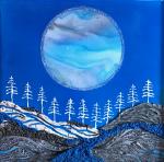 "Moon Over Spirit Forest" - Framed