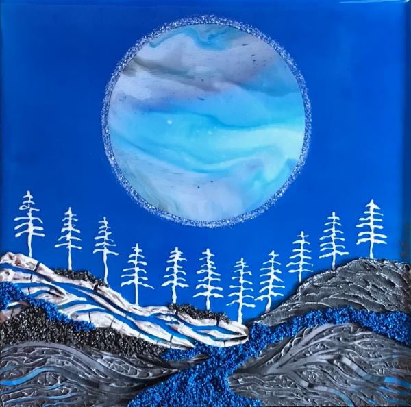 "Moon Over Spirit Forest" - Framed