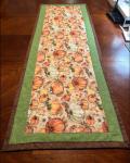 Handmade Quilted Pumpkin Table Runner, Cotton Fall D&eacute;cor
