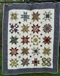Handmade Star Pattern Quilt - 100% Cotton, Full/Queen Size, Soft & Durable