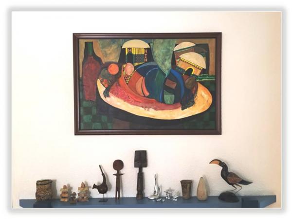 Still Life With a Colonial View - (Framed) picture