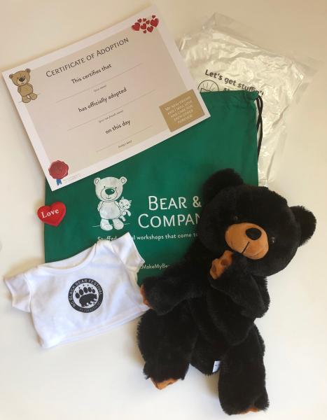 16" Adorable Black Bear w/ Festival T-Shirt  (DIY Stuffing Kit!) picture