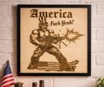 Laser engraved Patriotic framed sign