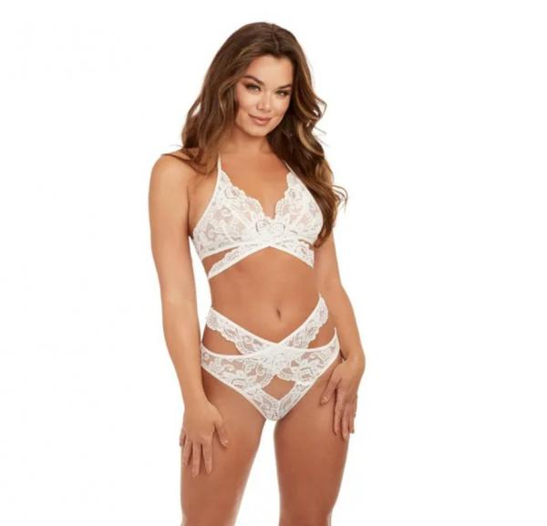 Criss-Cross Lace Bralette & Panty Set