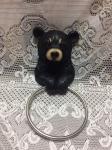 Black Bear Towel Holder