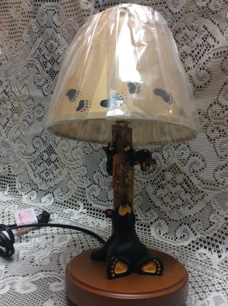 Resting Black Bear Lamp picture