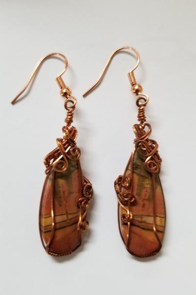 Cherry Creek Jasper Copper Earrings
