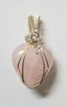 Rose Quart Heart Pendant