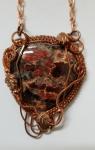 Jasper Copper Wrapped Pendant